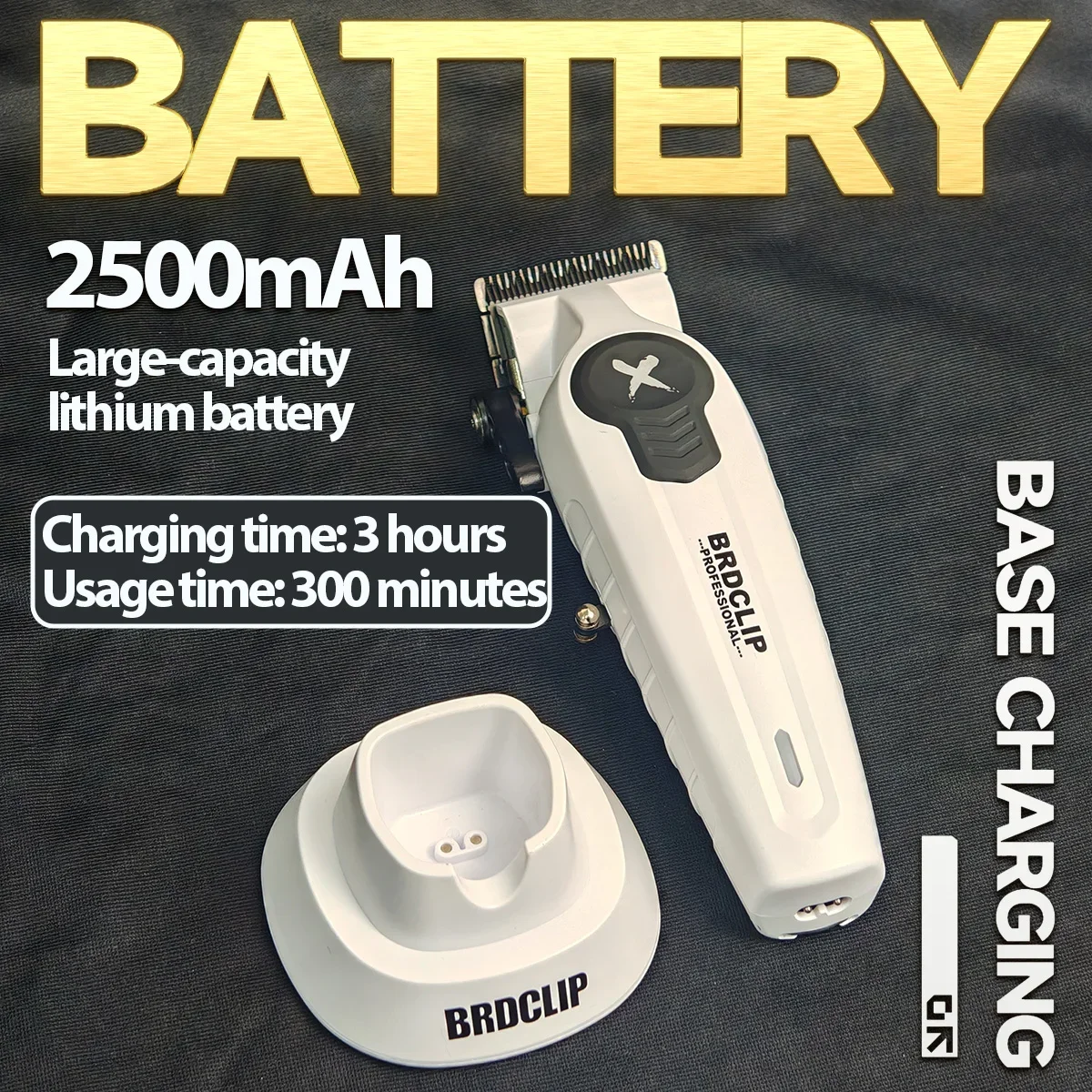 المهنية BRDCLIP المقص الكهربائي اللاسلكي FA1C BL1T FK701 مجموعة بيضاء 8800/7800/7000 دورة في الدقيقة DLC تتلاشى شفرة الرجال مجموعة الحلاق