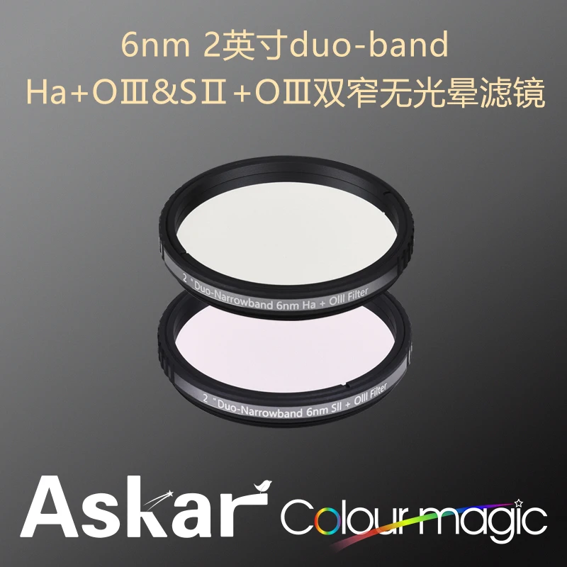 Sharpstar Askar Color Magic Duo-Narrowband 6nm Ha+OⅢ SⅡ+OⅢ Double narrow band halo free filter Astronomical filter