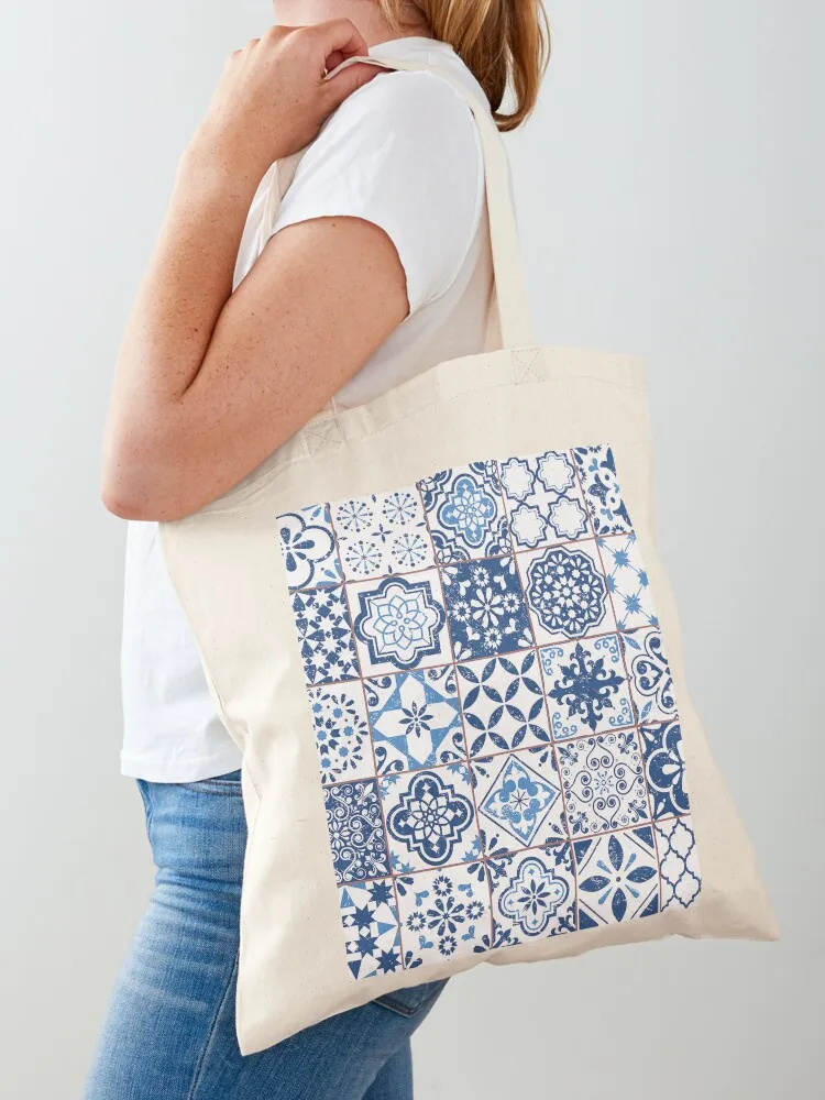 

Portuguese Azulejos Tote Bag ecological bags canvas shopping bag cloth bag woman tote university