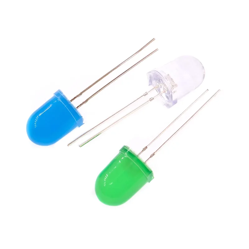 20PCS 10mm Light Emitting Diode White Red Yellow Green Blue F10 Light Emitting Diode Multipurpose Electronic Lamp