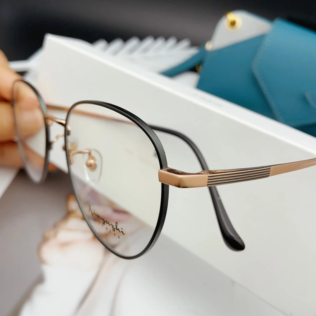 Lunettes optiques en titane pur pour femmes, recette de Transition, lentilles pour myopie et hypermétropie, Vision progressive, rondes correctrices