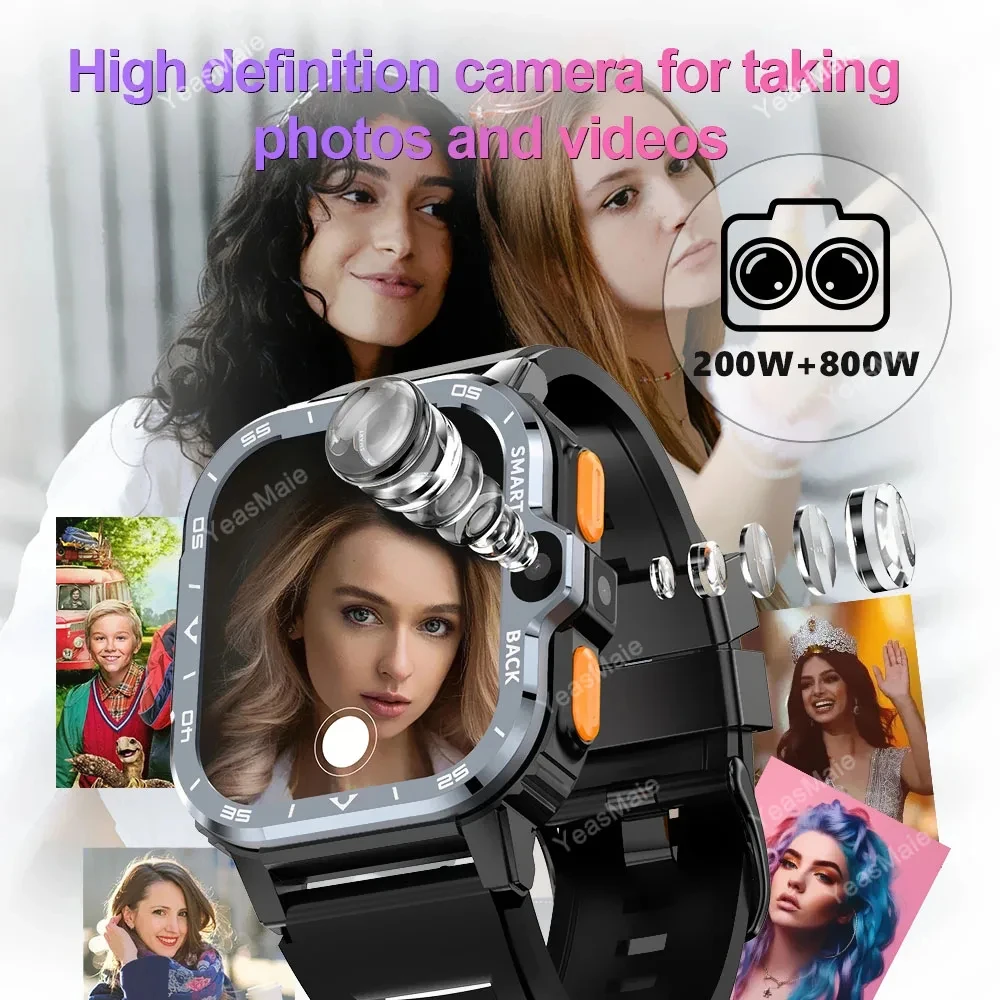 

NEW PGD Android Black Smart Watch Men GPS 16G/64G ROM Storage HD Dual Camera NFC 4G SIM Card WIFI Wireless Fast Internet Access