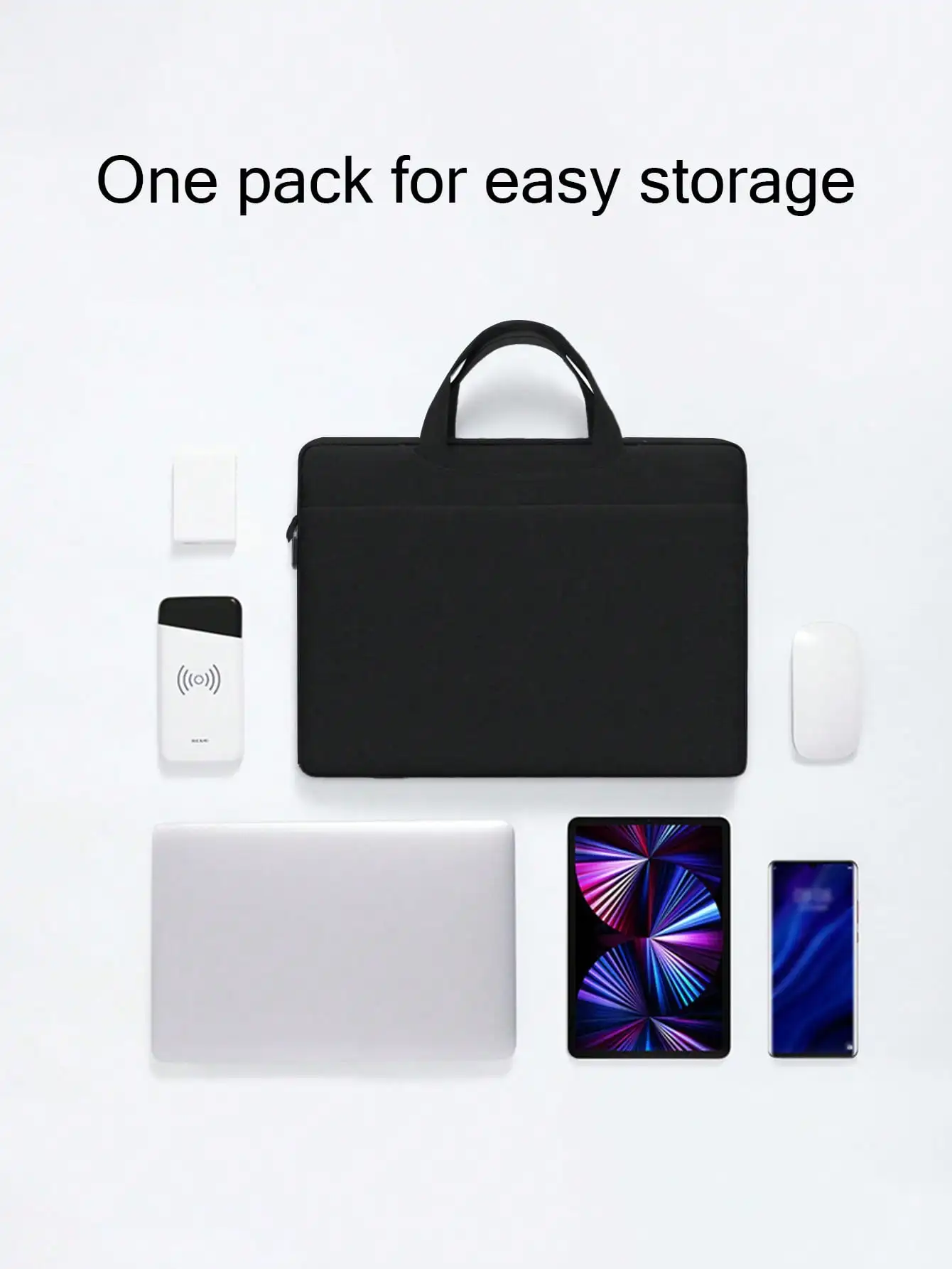 Business Laptop Bag Briefcase Waterproof Simple Portable Multifunctional Computer Sleeve Bag Two-In-One Laptop Bag