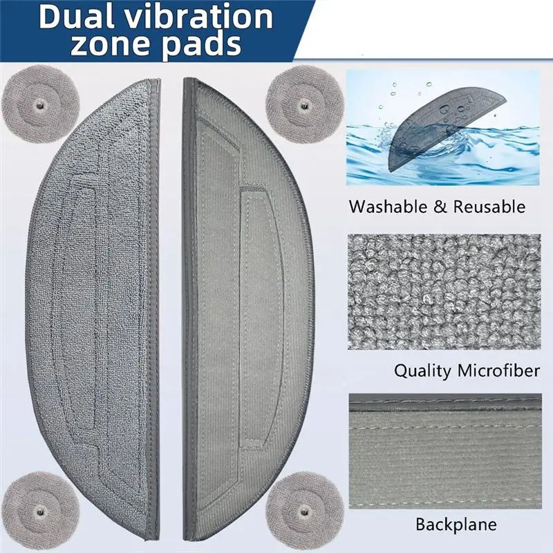 AB33-For Roborock S8 Maxv Ultra Robot Vacuum Cleaner Replacement Accessories Set-Mop Cloth, Vacuum Bags, Side Brush, Filter