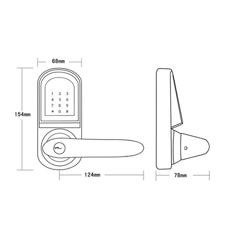 Fingerprint Bluetooth Lock Optional Wifi Hub Lock Smart Electronic Door Lock Key Office Handle Lock TTLOCK APP Control Apartment