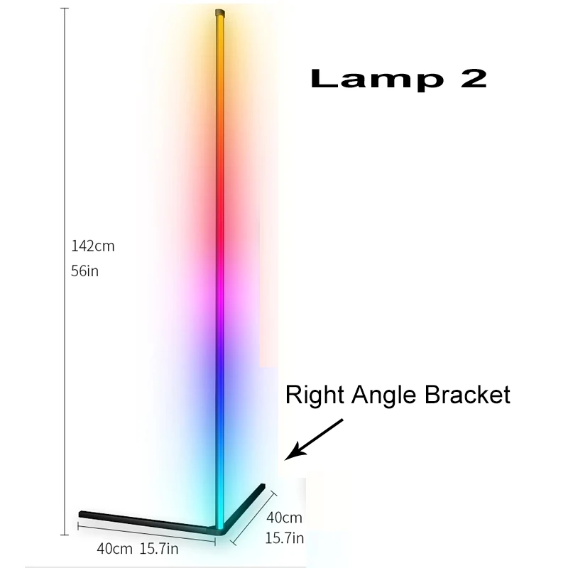 Lámpara LED de habitación con Bluetooth, luz de suelo RGBIC de 5V y 10W para pared del hogar, iluminación nocturna de esquina, sonido, música, Control por aplicación