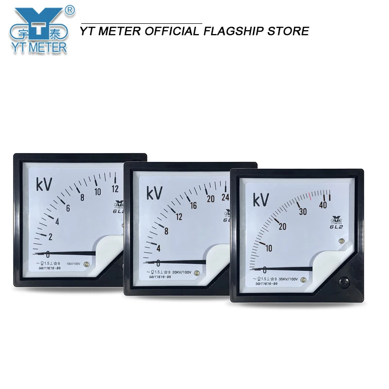 6L2 High voltage voltmeter 3.6kv 7.2kv12kv 20kv 40kv Input 100v pointer ac AC meter