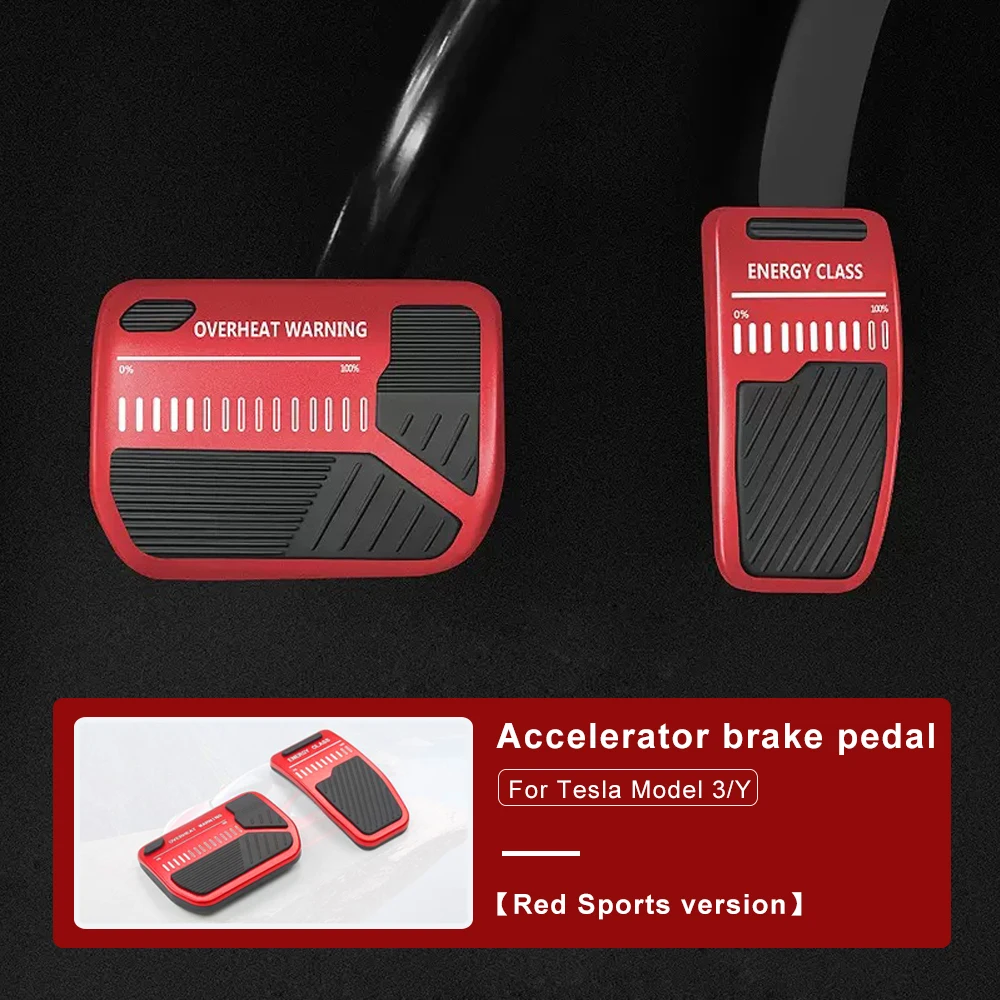 2023 New Design for Model 3 Model Y Tesla Foot Pedal Pad Cover Set Alloy Silcone Non-Slip Performance Brake Accelerator Pedals