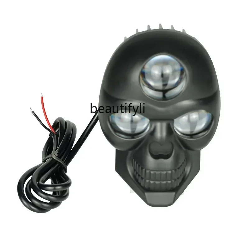 

S23 Motorcycle light sand black plastic skull spotlight work light modified off-road vehicle led light