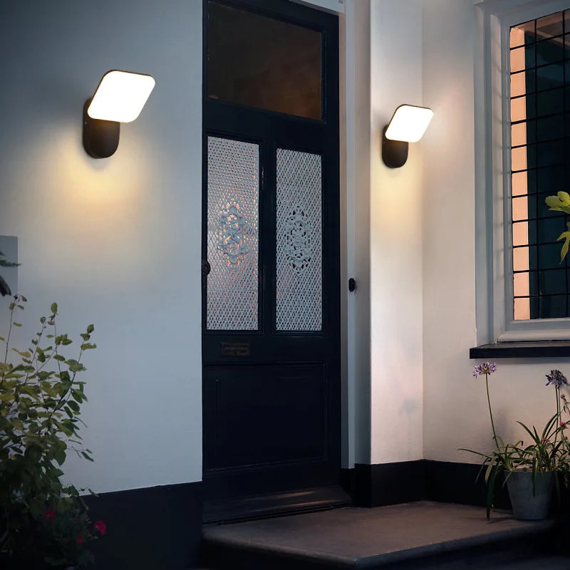 Outdoor LED Wall Light Waterproof IP65 with Motion Sensor Indoor Wall Lamp PIR 10 Watts for Balcony Corridor Garden Porch Street