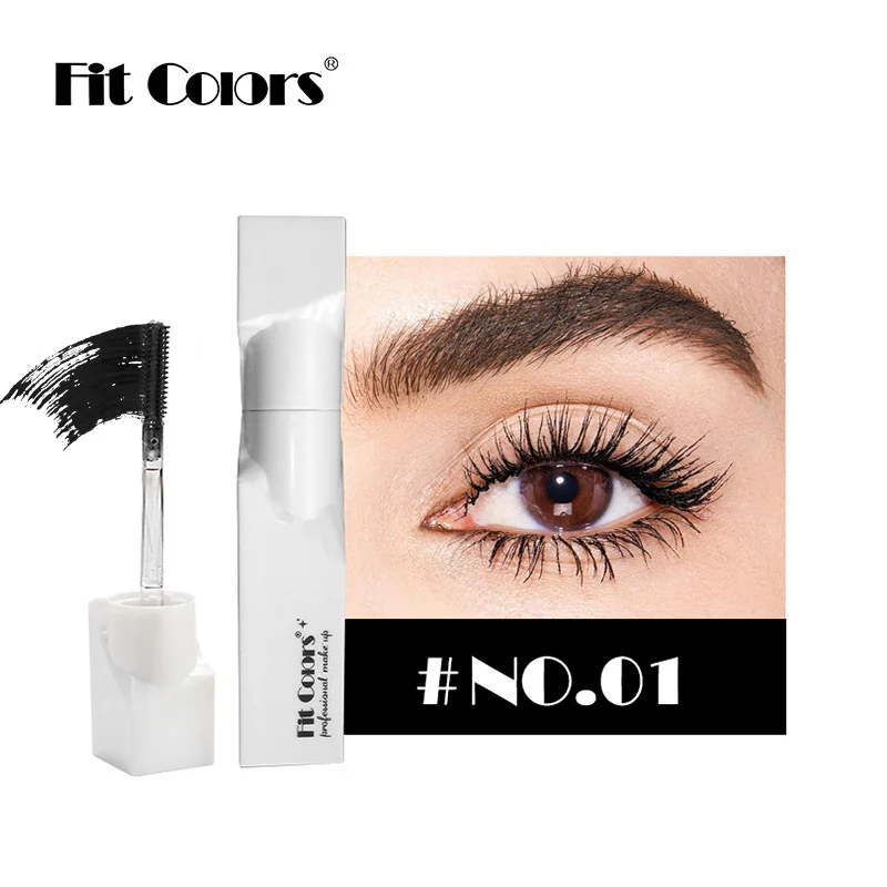 Fit Colors New Broken Color Thick Curly Slim Waterproof Stain Free Eye Black