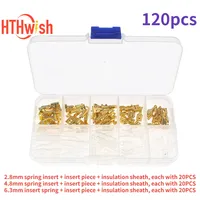 120Pcs/box Terminal Assorted Kit Insulated Male Female Wire Connectors 2.8/4.8/6.3mm Electrical Crimp Terminals Spade Connectors