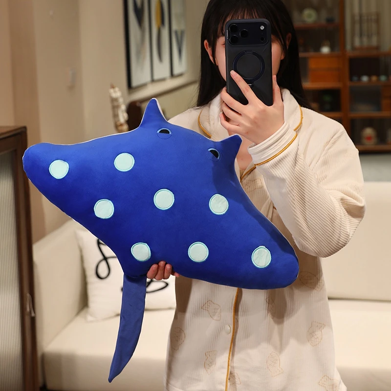 Peluche de Manta Ray, Adorable Muñeco de Peluche de Animal Marino, Adorno de Piel, Vida Marina, Peluche Kawaii de Rayo Diablo, Regalo para Novio o Novia