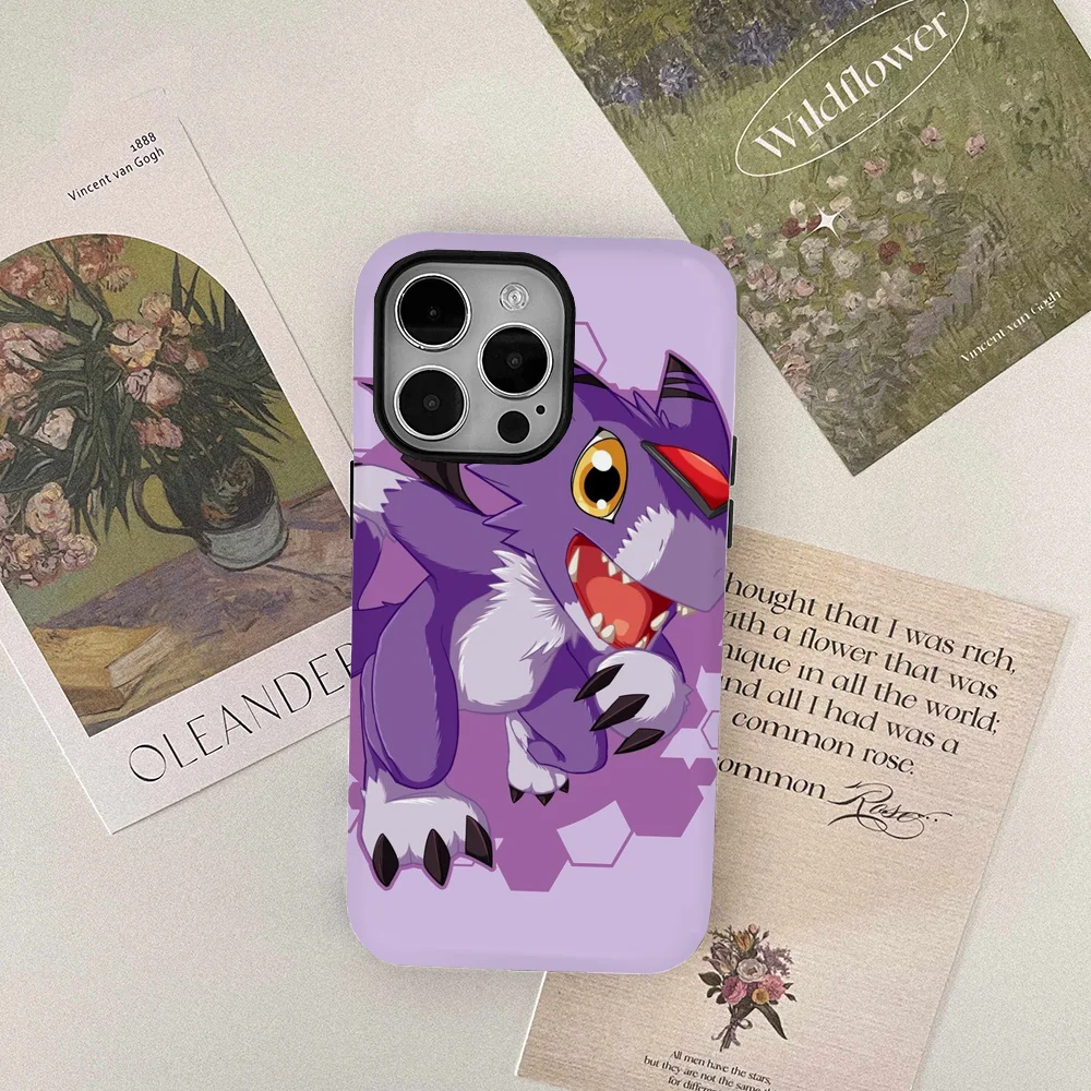 Dorumon Chibi Phone Case Film Shell For IPhone 16 15 14 13 12 11 Pro Max Plus