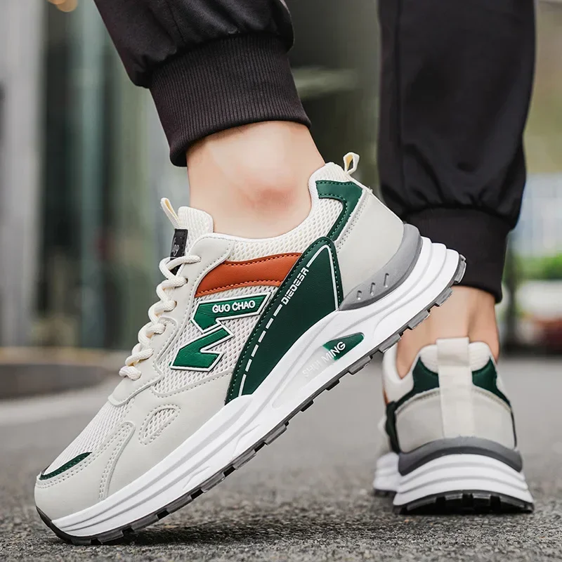 

Мужские удобные летние кроссовки на тонкой подошве для износостойкой повседневной обуви — легкие модные кроссовки с отскоком