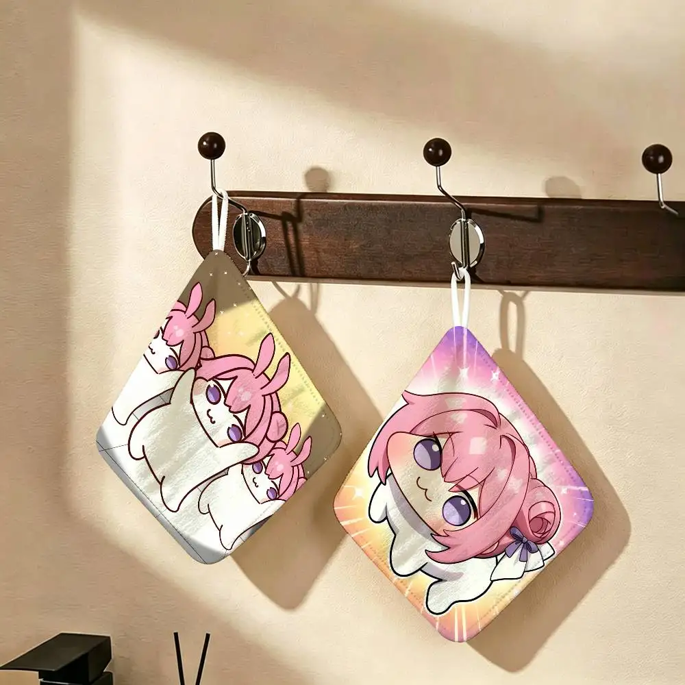 D-Dorothy DORO Cartoon Polyester Cotton Daily Towel, Hanging Kitchen Hand Wiping Cloth, Durable for Whole House Use