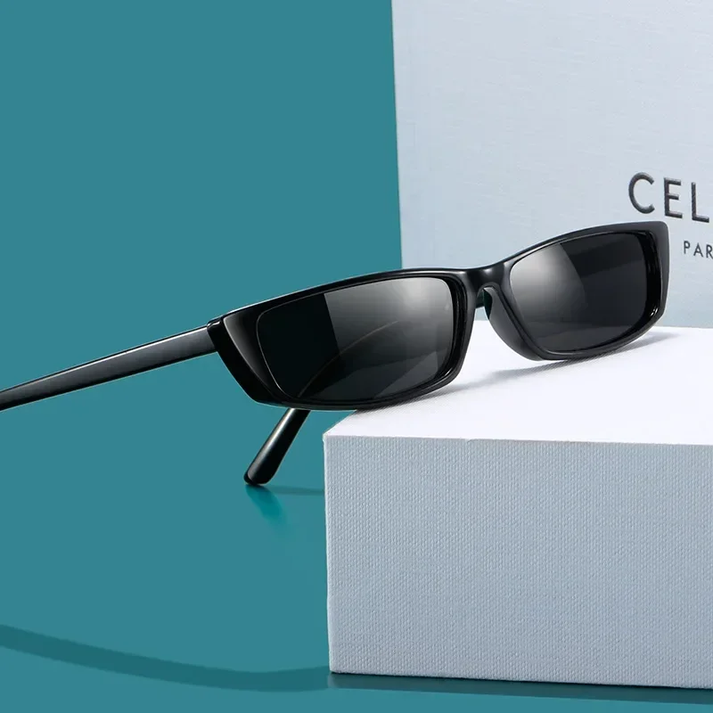 Vintage Small Rectangle Sunglasses Girls Boys Black/white Brand Designer Sun Glasses UV400 Shade Outdoor Fashion Sunglasse Gg image 3