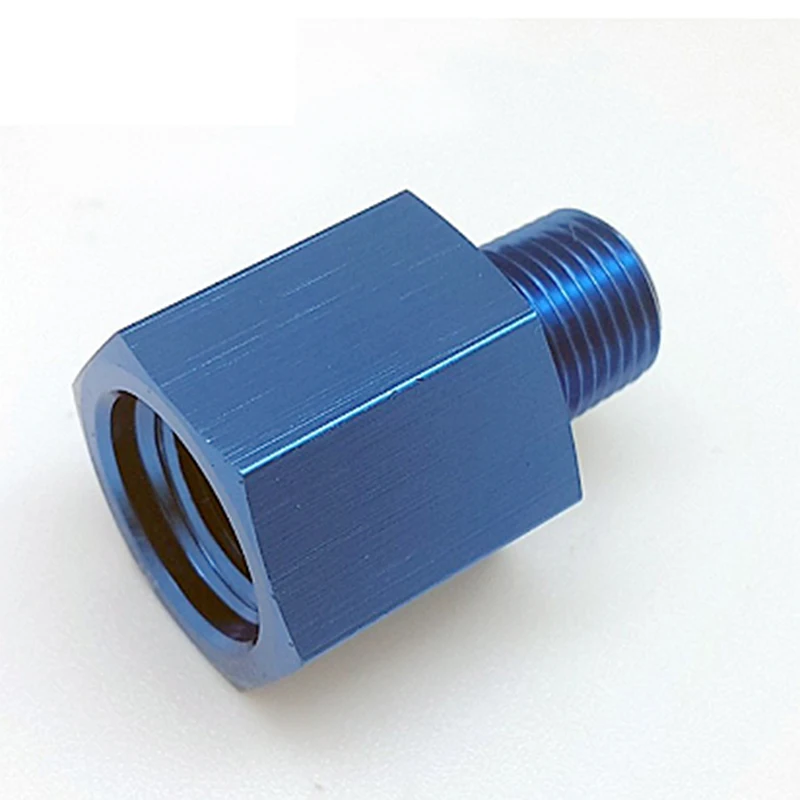 Universal Aluminum Fitting Pressure Gauge Sensor Sender Thread Reducer Adapters M12x1.5 to 1/8 NPT, Female M12 P1.5 to Male 1/8