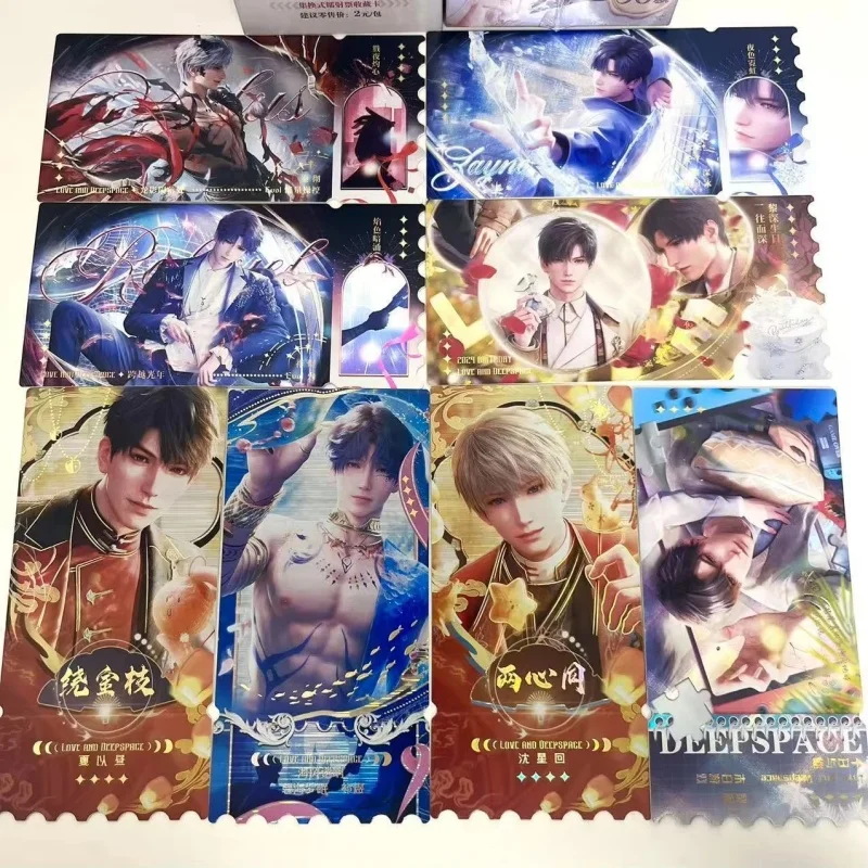 Love And Deepspace Holographic Laser Ticket Stubs Collectible Featuring Caleb Sylus Zayne Xavier Characters Game Art Bookmark