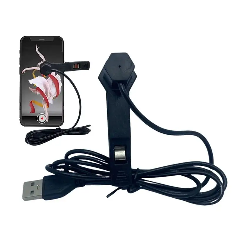 جهاز النقر التلقائي للهاتف مع ضوء المؤشر USB جهاز النقر المادي معدات الهاتف جهاز التقاط تلقائي هادئ لعشاق ألعاب التسوق