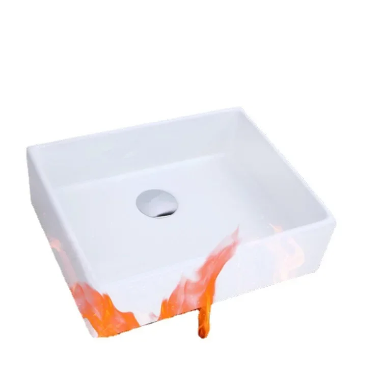 

Квадратная керамическая раковина Art Basin Белая керамическая раковина 2.