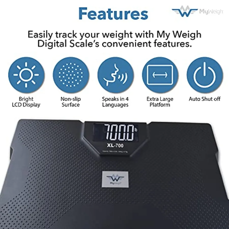 Xl-700 Talking Bathroom Scale 700 Lb 320kg