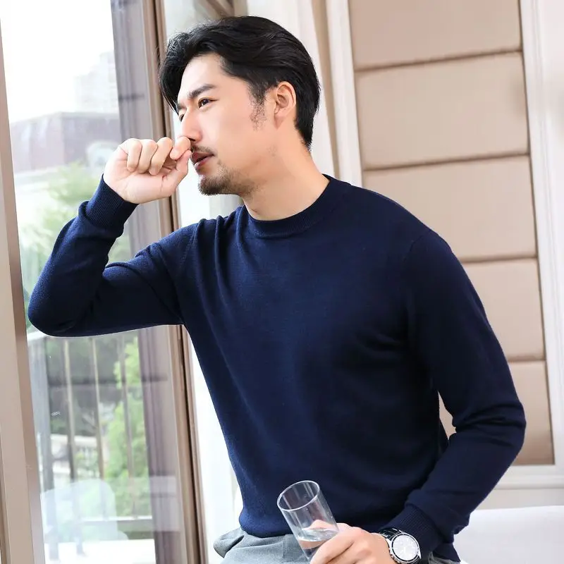 Man Clothes Pullovers Solid Color Knitted Sweaters for Men Beige No Hoodie Business Plain V Neck New in Sale Jumpers Maletry S X