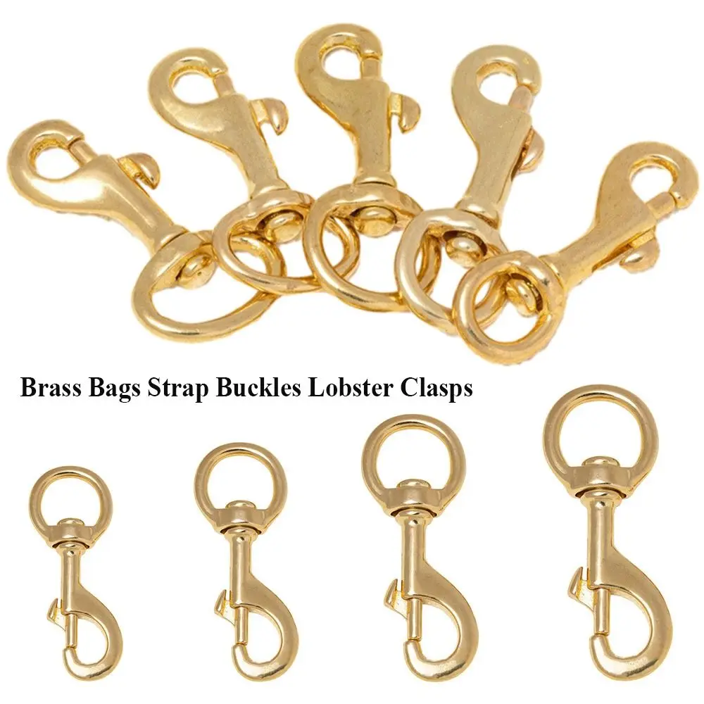 1 PC Brass Bags Strap Buckles Lobster Clasp Collar Carabiner Trigger Buckle Snap Hook DIY KeyChain Bag Part Camping Equipment