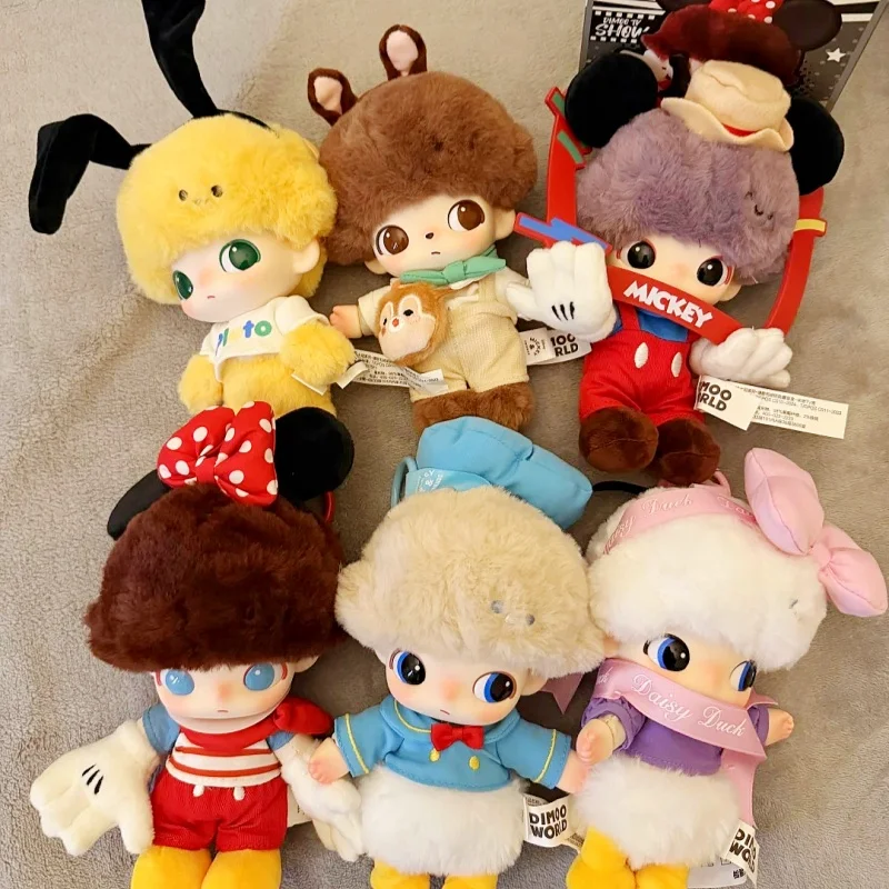 

New Authentic Dimoo World × Disney Series Vinyl Keychain Dimoo Vinyl Face Bag Pendants Blind Box Cute Co-Branded Series As Gifts