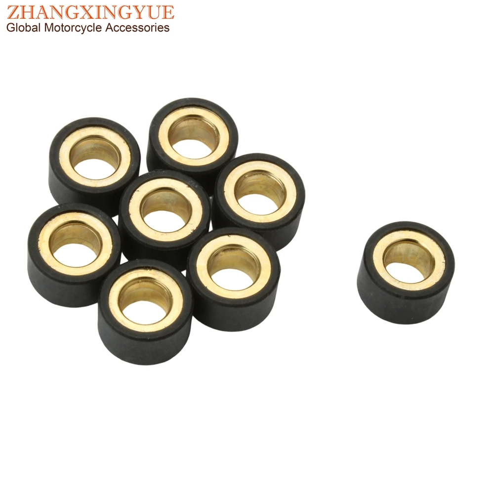 8PC Racing Variator Roller 9g 13g 14g Obciążniki 20x12mm Do Skuterów Malaguti Madison S 250 Aprilia Leonardo Benelli Velvet 250cc — zdjęcie 5