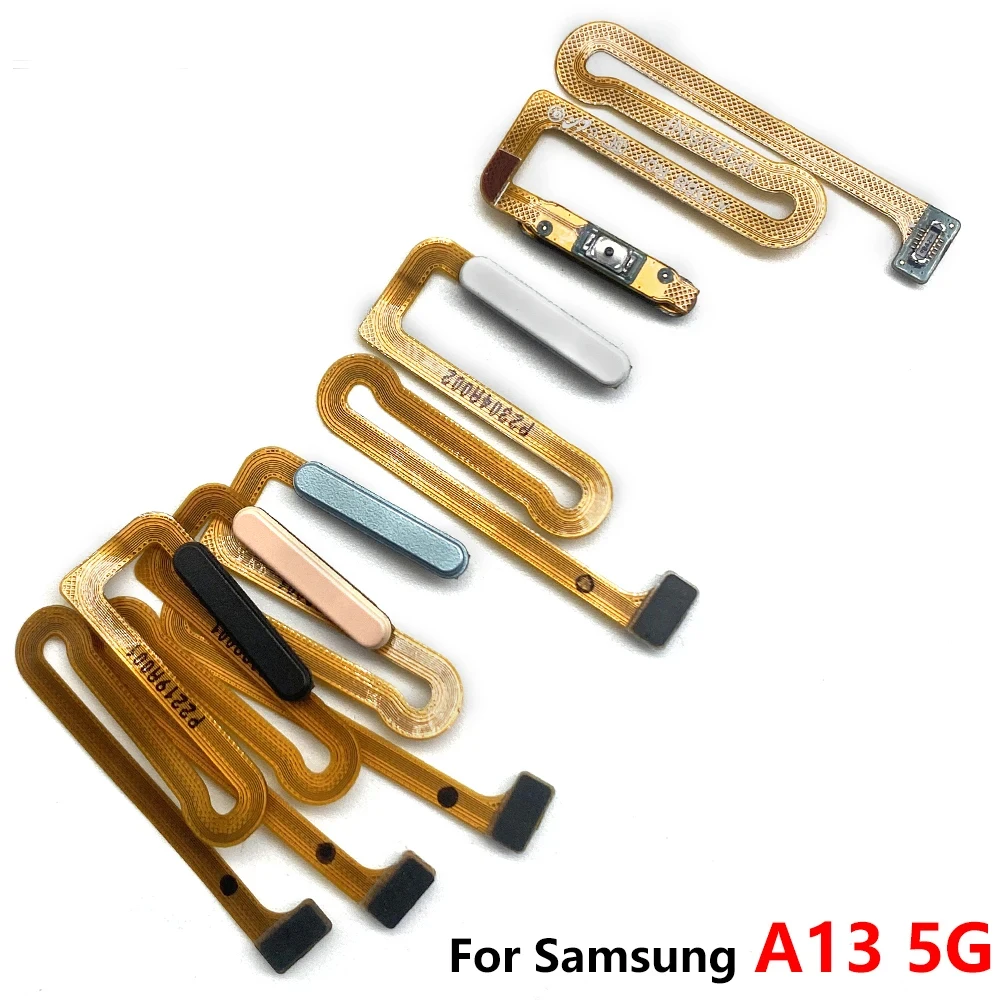 New Tested For Samsung A13 5G 4G Fingerprint Sensor Home Return Key Menu Button With Side Power On Off Side Key Button Cables