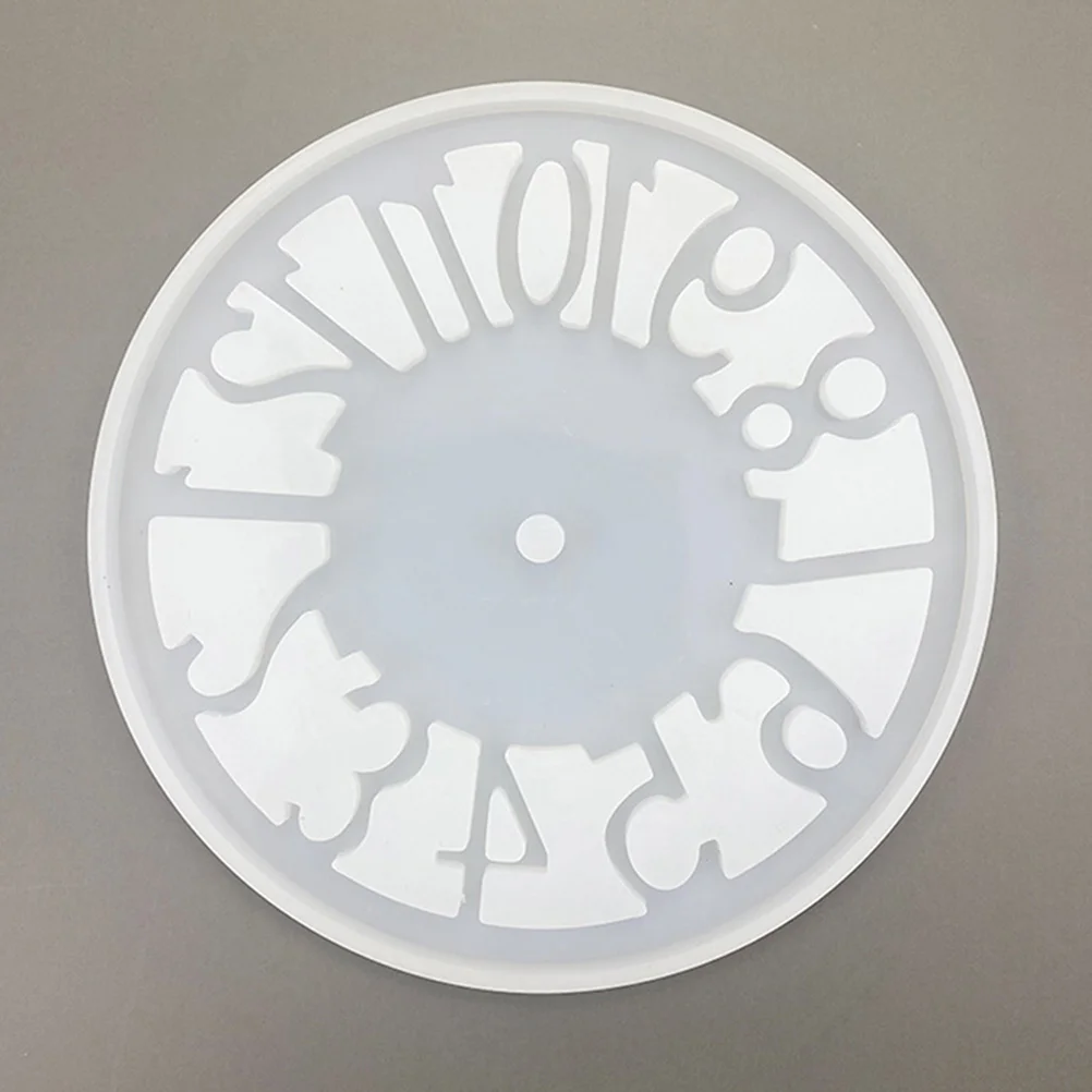 

2Pcs Clock Mold Silicone Crafts Making DIY Flexible Plate Epoxy Resin Casting Reusable Large Size Detailed Texture Perfect Gifts