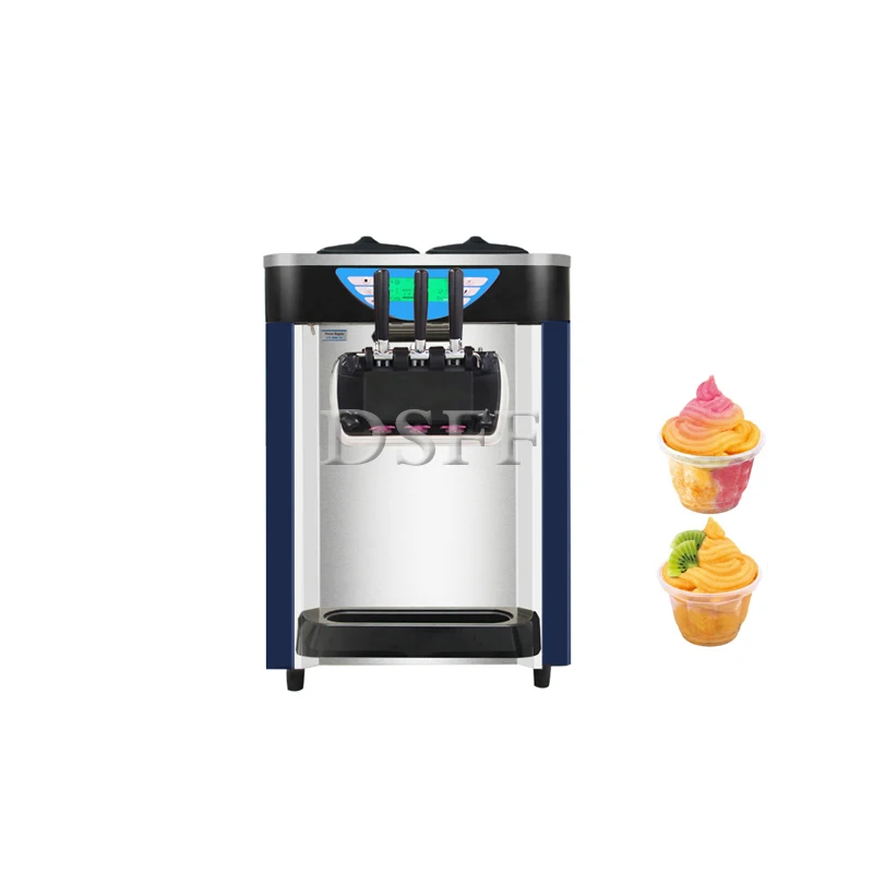 High Quality Three Flavor Ice Cream Machine With Rainbow System For Commercial Use