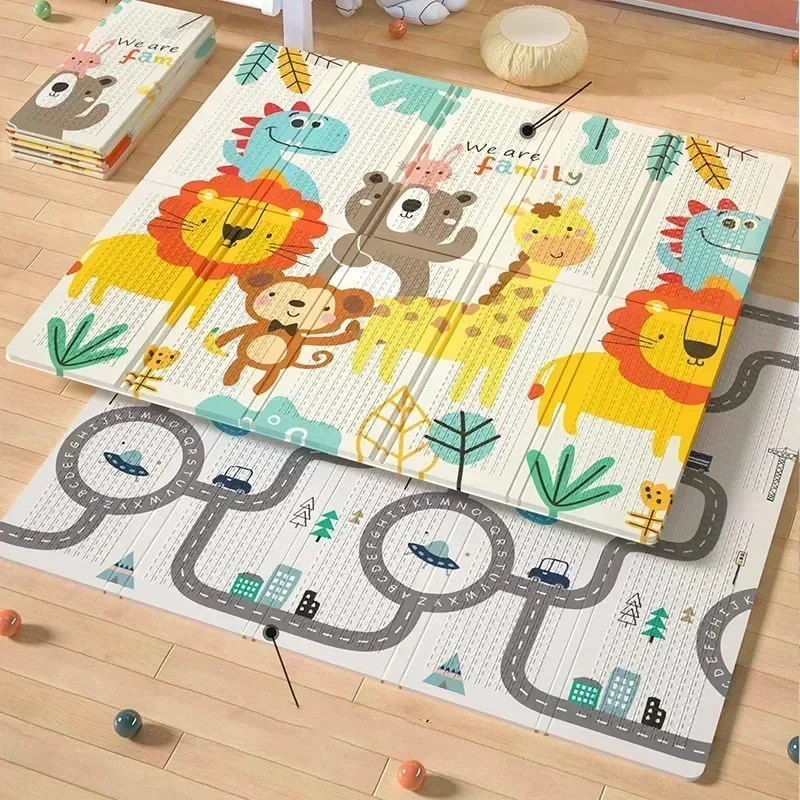 

180x160x1cm Baby Play Mats Activities Mat For Baby Game Mats Children's Rug Mother Kids Crawling Play Floor Folding Soft Carpets