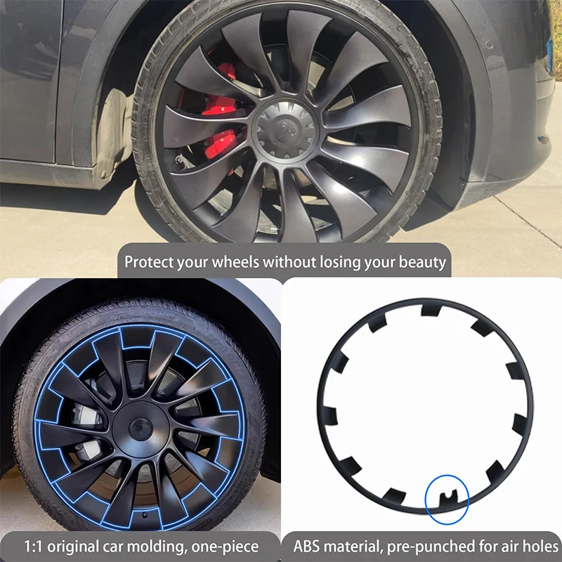 For Tesla Model Y Performance 21 inch Wheel Hub Cap 20 inch  ABS Uberturbine Wheel Protection Cover Rim Car Exterior Accessories