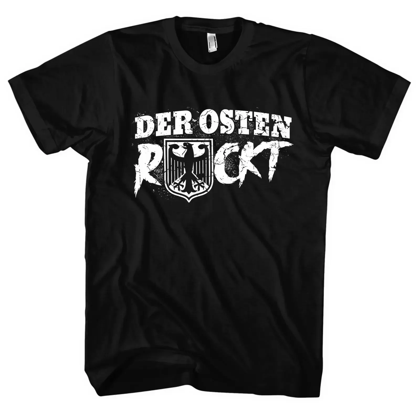 The East rocks T shirt Germany Design Pride identity solidarity in scene vintage Washed fashion Breathable homme Stylish