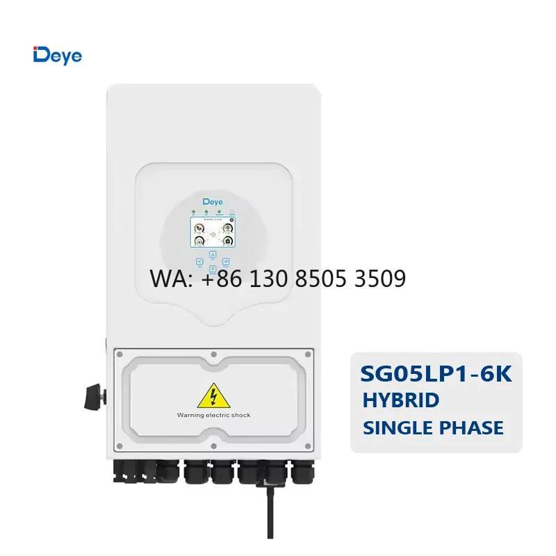 

Deye Hot Sale Single Phase SG05 Hybrid Inverter SUN-SG05-6K EU Version for Home Use 3.6k/5k/6k