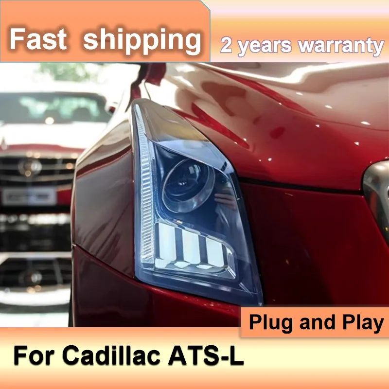 Car Accessories for Cadillac ATS Head Lights 2014-2017 GTR Headlight ATS-L ATSL DRL Turn Signal Low High Beam Projector Lens