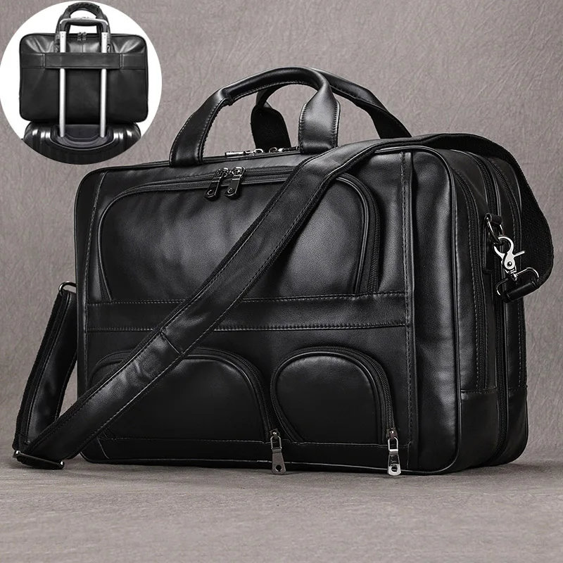 Genuine Leather Men's Briefcase 17