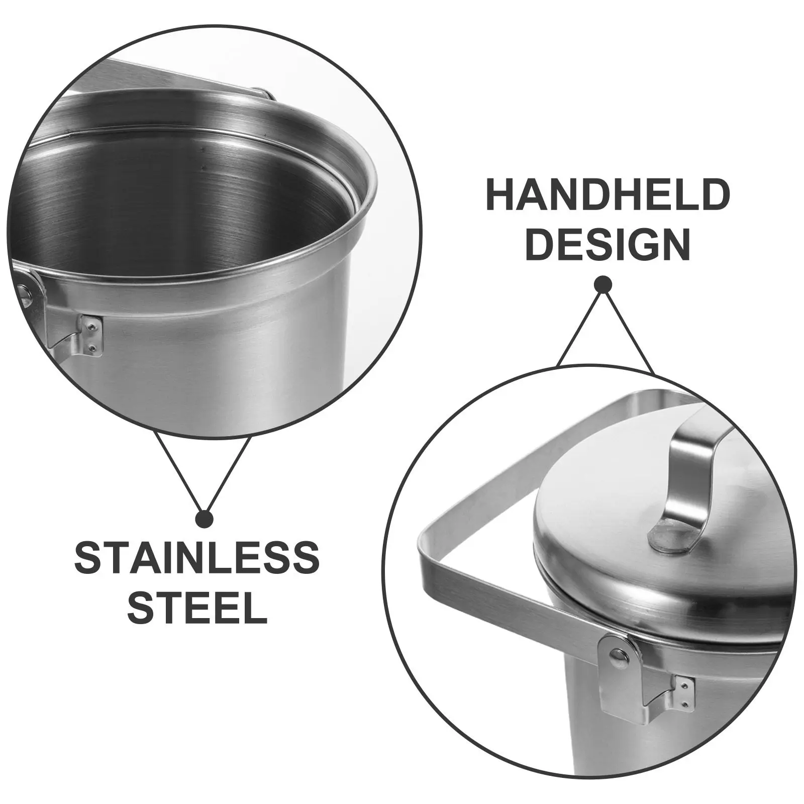 Steel Compost Bin Kitchen Countertop Indoor Compost Bucket 3L Garbage Can for Food Waste Disposal Kitchen Countertop Waste Bin