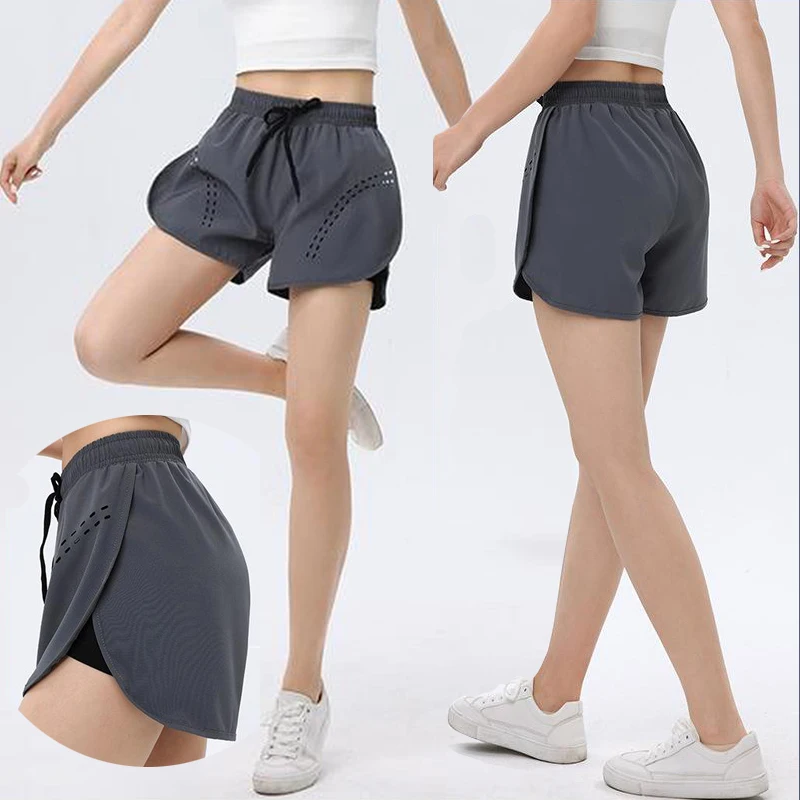 Custom Women 2 in 1 Tennis Shorts Quick Dry Workout Shorts Gym Fitness Hot Running Women Tennis Shorts with Inner Phone Pocket