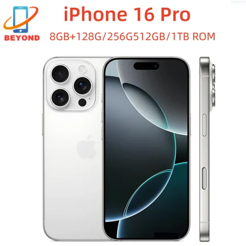 iPhone 16 Pro 6.3" Orijinal Super Retina XDR OLED 128/256/512GB/1TB 8GB Face ID NFC A18Pro Akıllı Cep Telefonu 5G