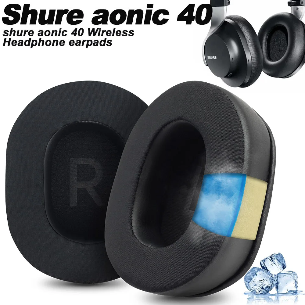 Ohrpolster für Shure Aonic 40 Wireless Ersatz-Ohrpolster Kopfhörer-Ohrenschützer Netzstoff Memory-Schaum-Abdeckungen Protein-Schaumstoff