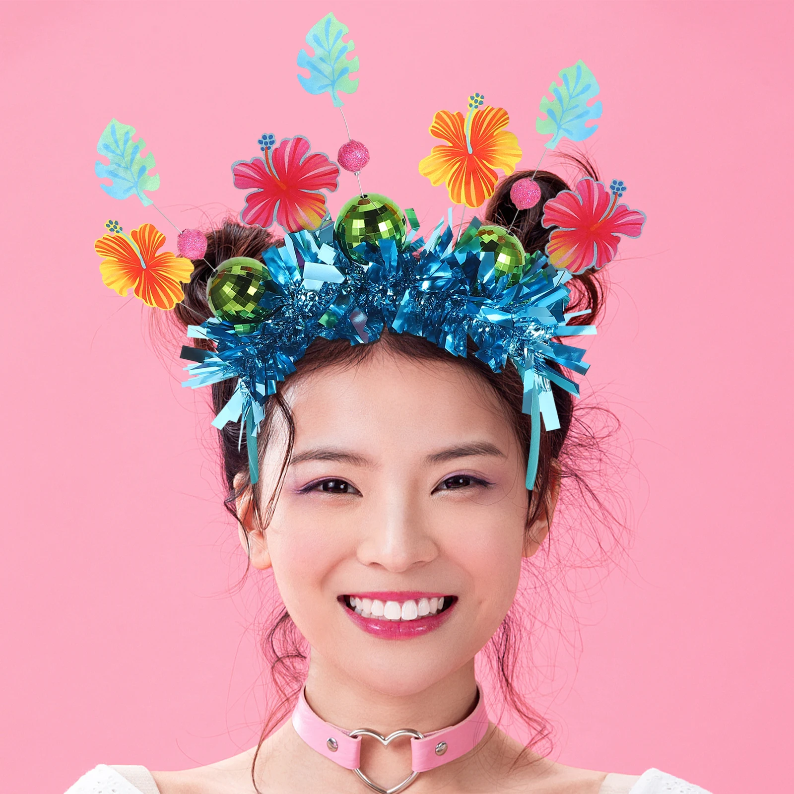 

Hawaii Party Headband Decorative Beach Headdress Hair Clip Headbands Cosplay Flower Accessories for Floral Clothing