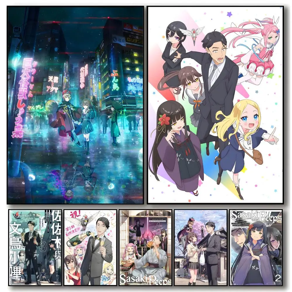 Comedy Anime S-sasaki and Peeps Poster Trendy Aesthetic Wall Art Poster for Dorm Room Bedroom Decor