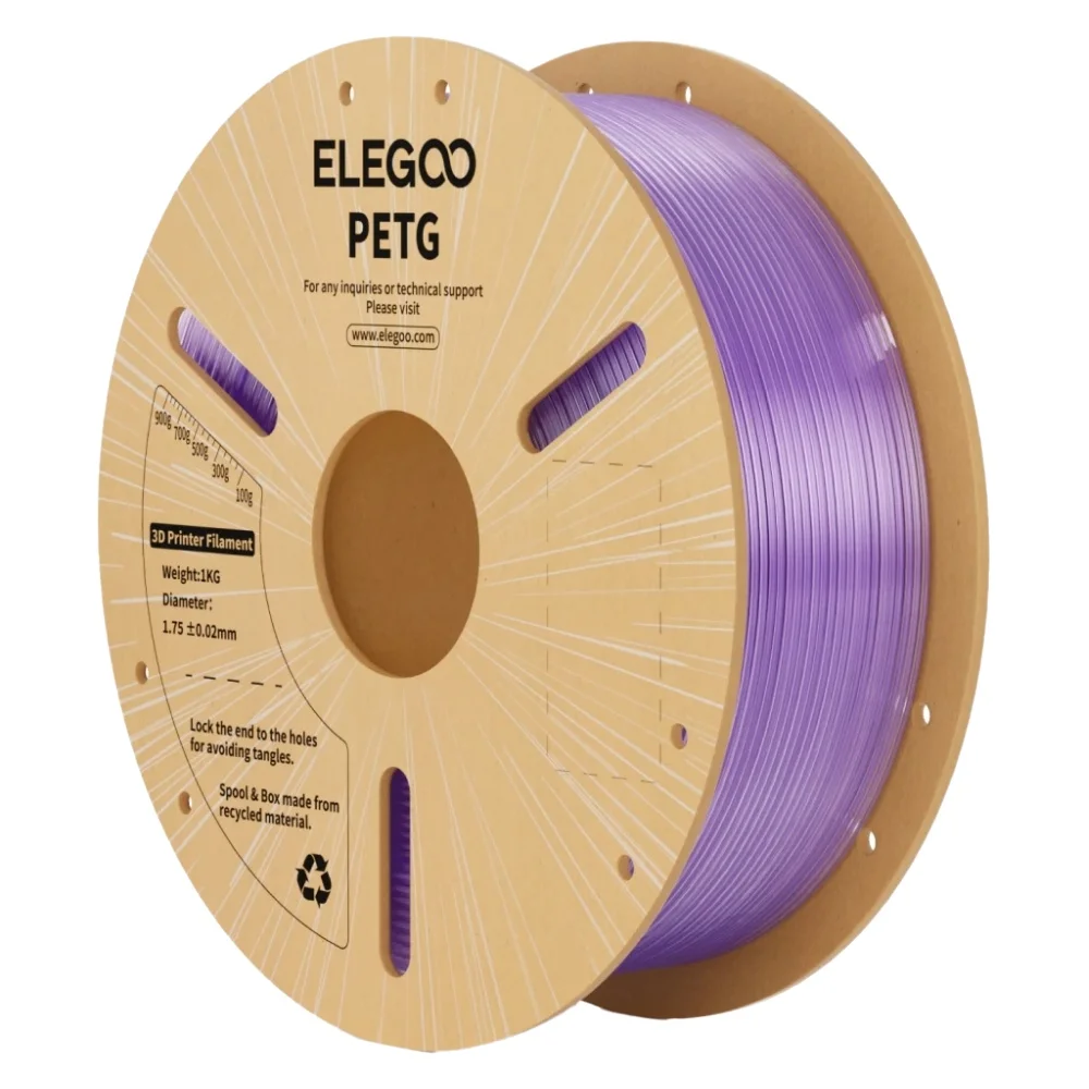 ELEGOO PETG Translucent Filament 1,75mm Olivgrün 1KG Translucent 3D-Drucker-Filament Hohe Präzision Passend für die meisten FDM 3D-Drucker