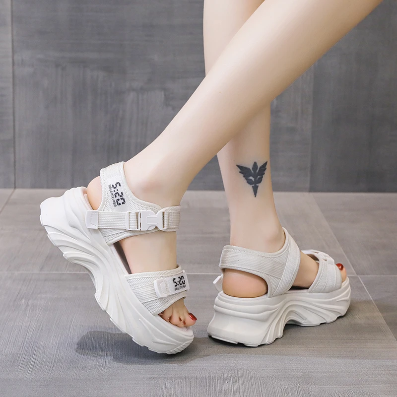 Rimocy Fashion Platform Sandals for Women Summer 2023 Thick Bottom Womens Walking Sandals Chunky Non Slip Beach Shoes Woman