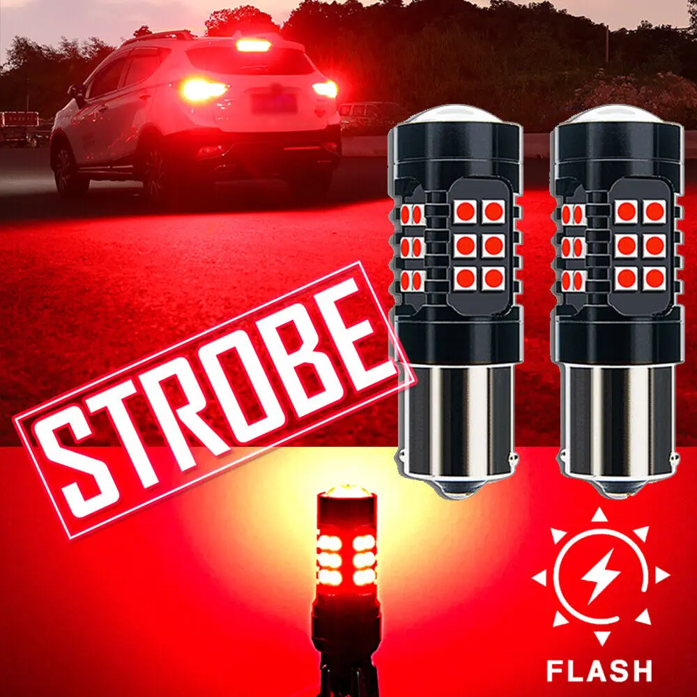 Strobe Flash 1157 7528 2357 2057 LED Brake Stop Tail Light Bulbs For Hyundai KIA