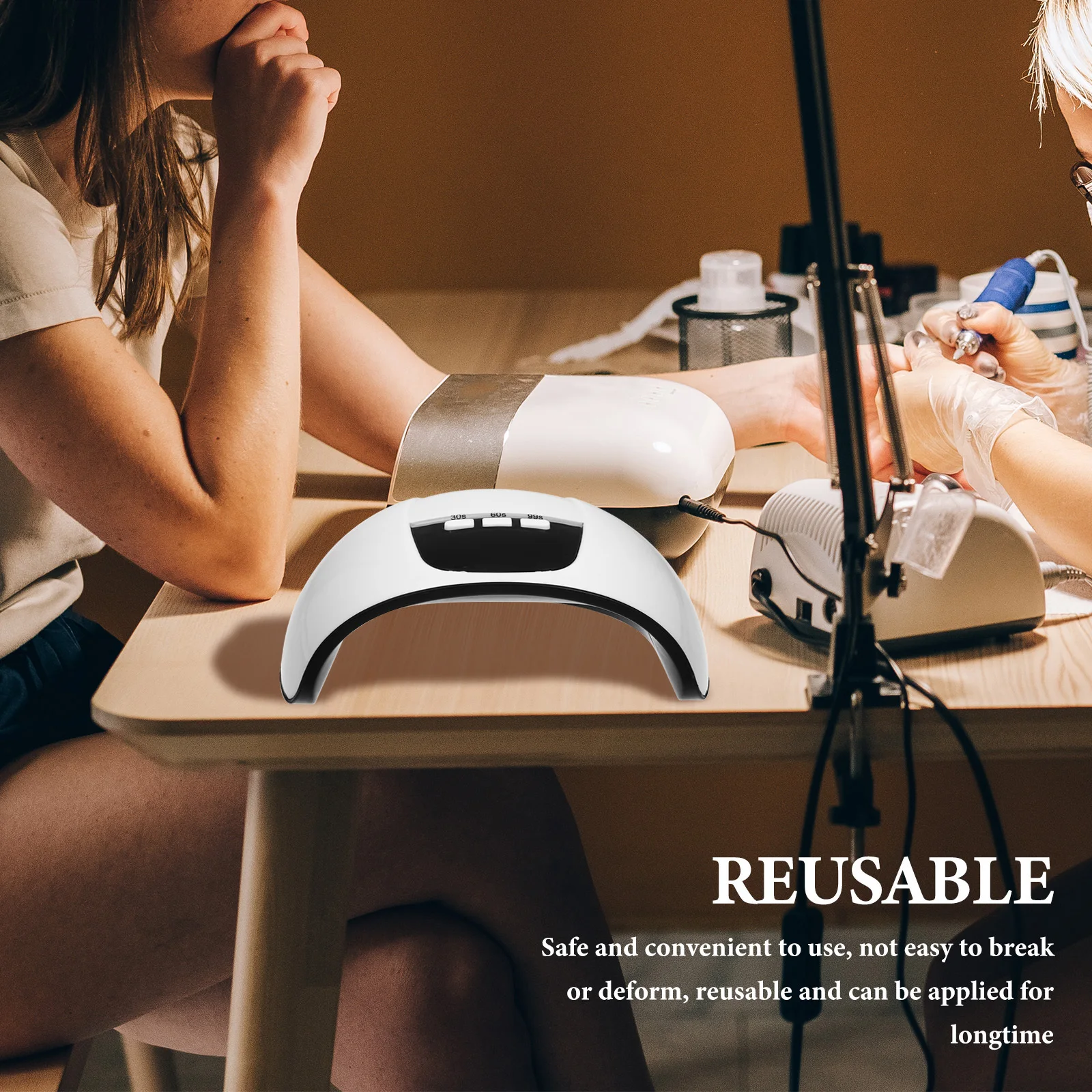 Lampada per unghie gel 36W 12 LED Lampada per manicure portatile con schermo LED ricaricabile USB per uso domestico e professionale