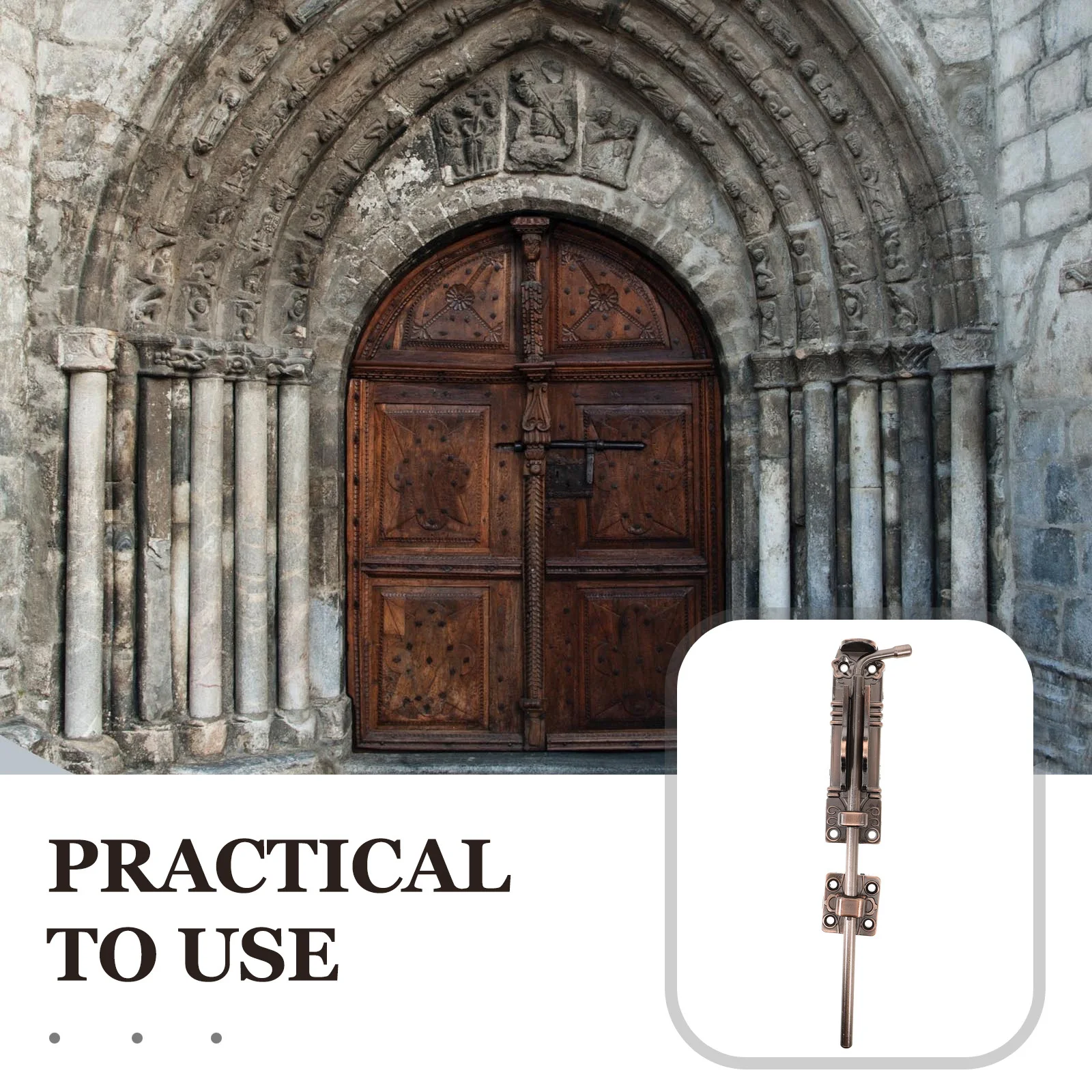 ساحة بوابة الطابق الترباس سبائك الزنك مزلاج أمان الباب لا الحفر تركيب للحمام المطبخ خزانة خزانة قفل مزلاج #3